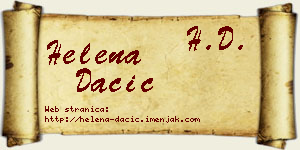 Helena Dačić vizit kartica